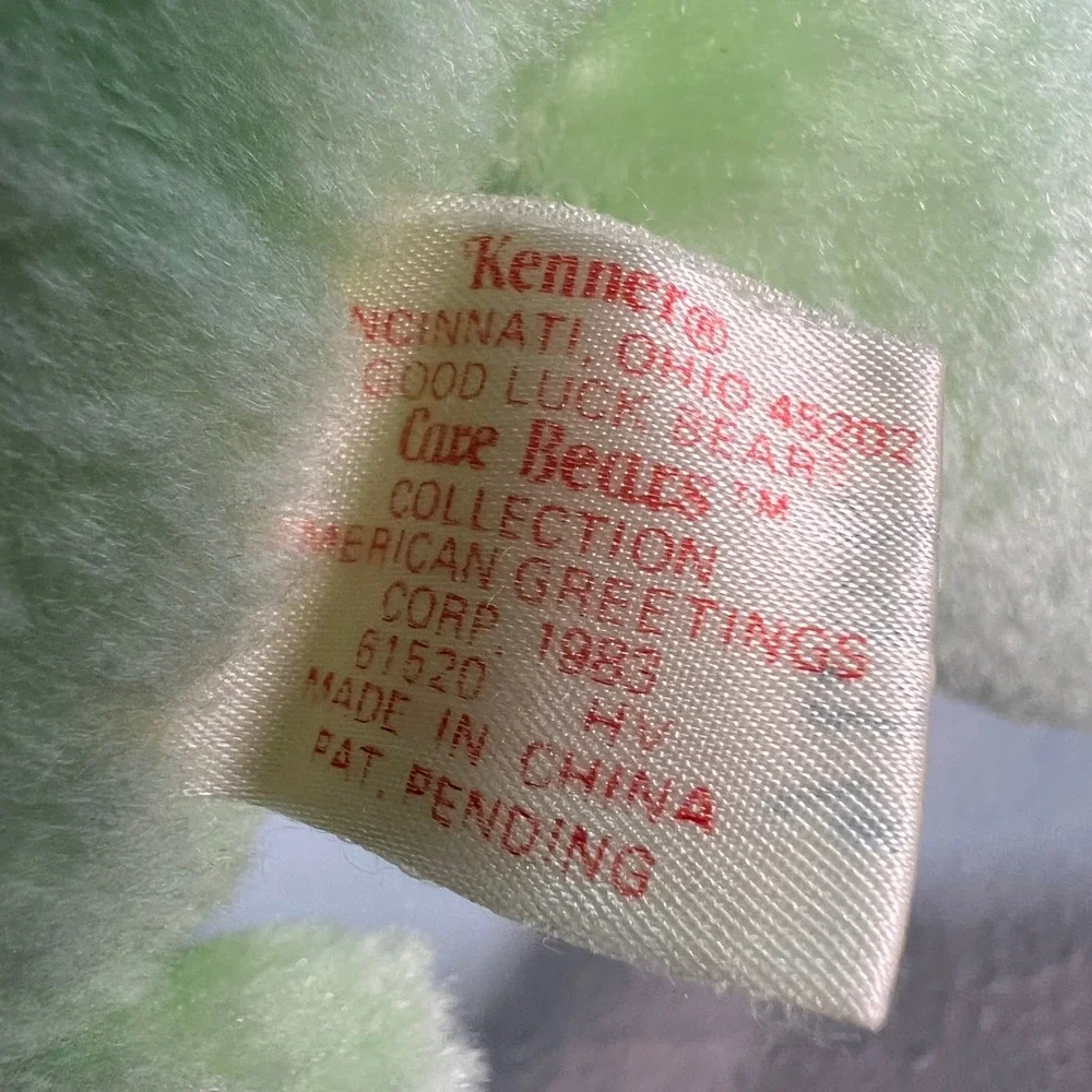 Care Bears Good Luck Bear Plush Green 1983 Kenner‎ Vintage St. Patrick's Day 13